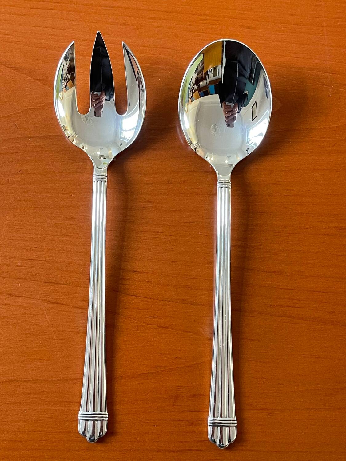 Christofle Aria salad servers, serving cutlery
