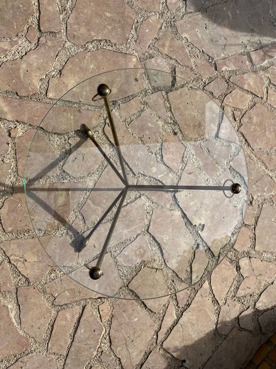 Maison style brass coffee table Jansen France