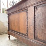 Drapery oak counter 1900