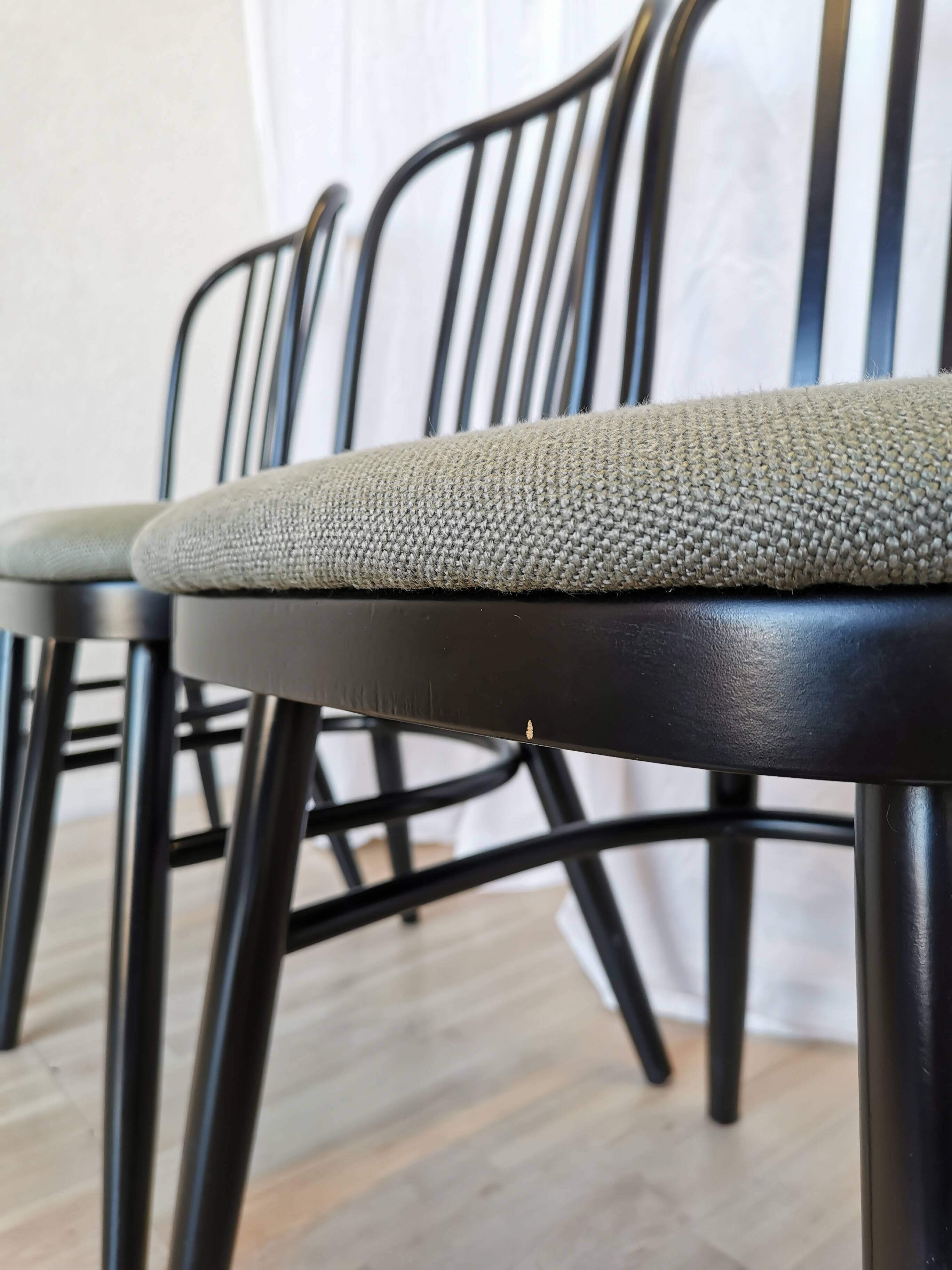 Vintage Bentwood Dining Chairs - Set of 4 Ligna Style - 1980s Yugoslavia