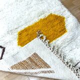 Tapis berbère Beni Ouarain du Maroc - Laine artisanale, 165×110 cm