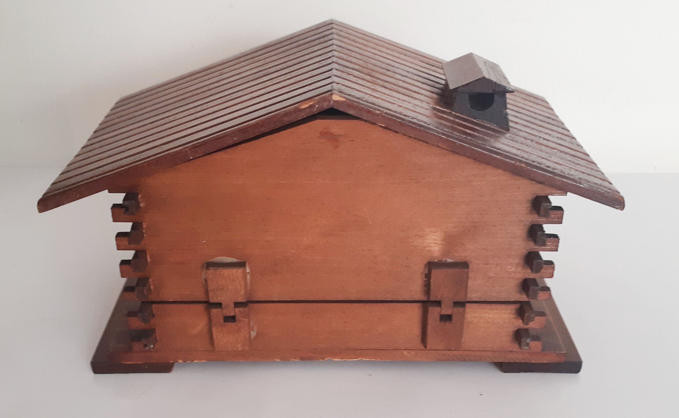 Swiss wooden chalet cigarette storage, mountain chalet