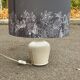 Italian lamp in white ceramic, known as bamboo with a crocodile effect