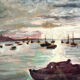 Marine of Brittany, M. Tassart, oil on cardboard 1964