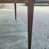 Old rustic farmhouse table 1900 in oak and fir - 1m51