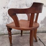 Louis Philippe oak desk chair 1900