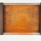 Plateau art déco en bois et verre