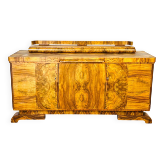 Buffet art déco français en noyer 1930