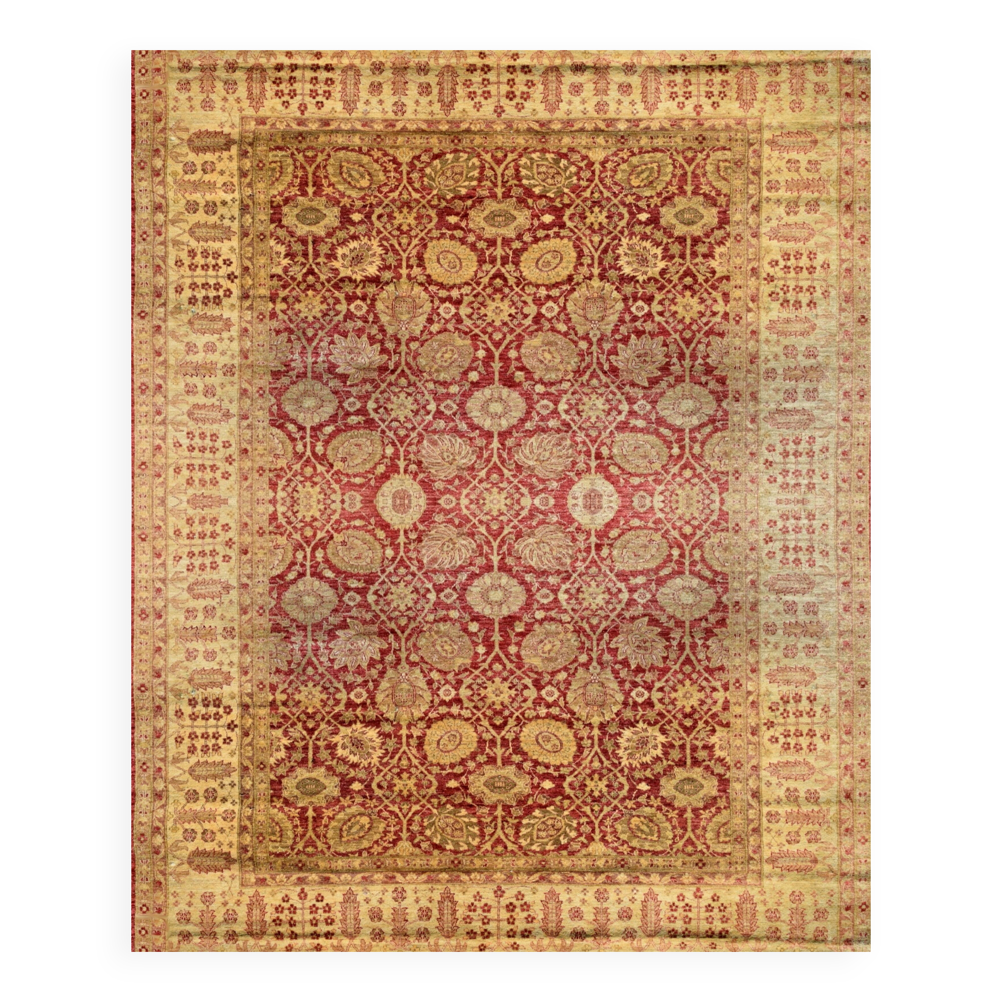 Large Ziegler Oriental Rug: 3.90 X 2.80 Meters - Handmade in wool