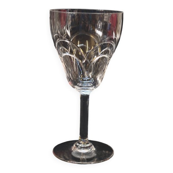 10 anciens verres a eau en cristal taillé art déco saint louis / baccarat