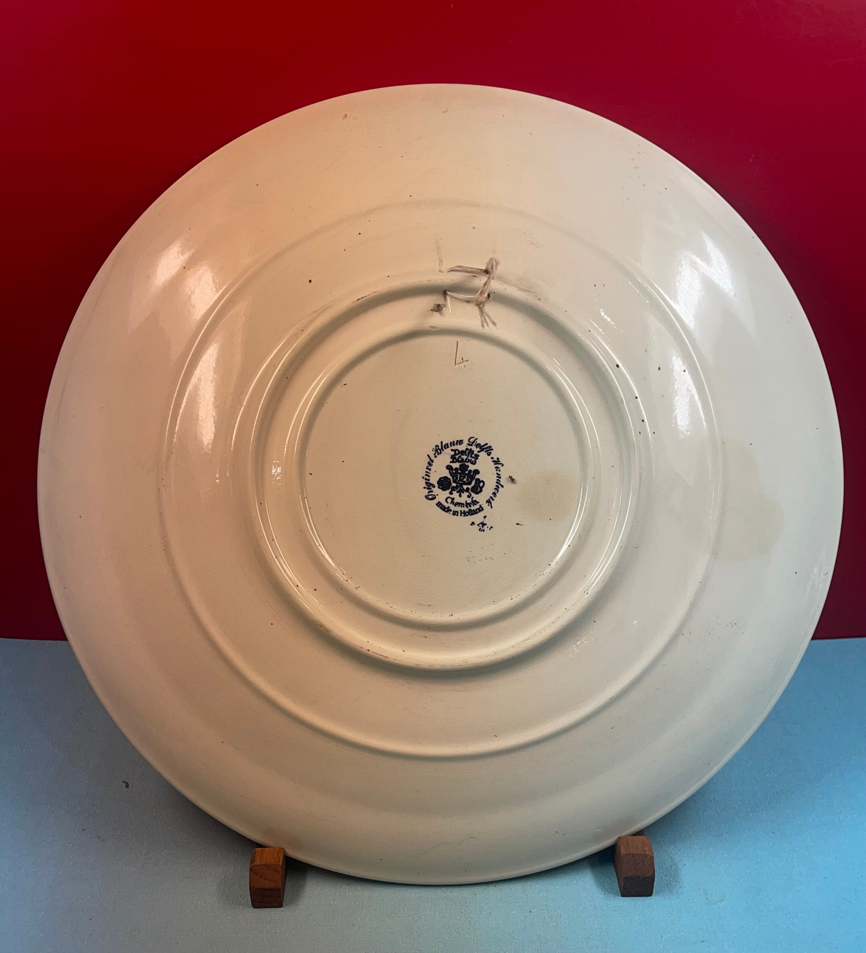 Old flat plate delft holland 39 cm