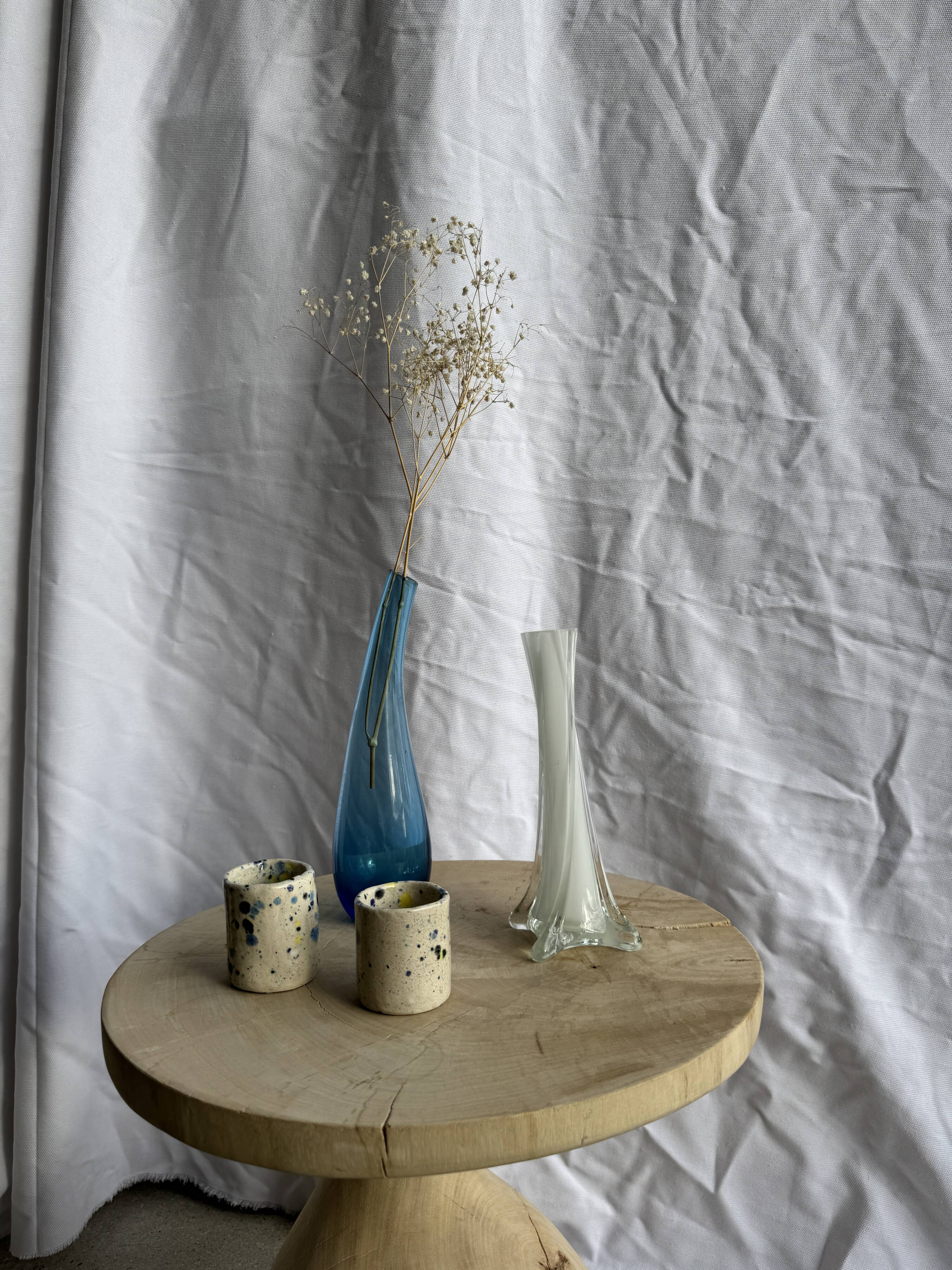 Blue soliflore vase H25 D7