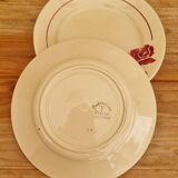 Set of 5 vintage Badonviller Simone flat plates.