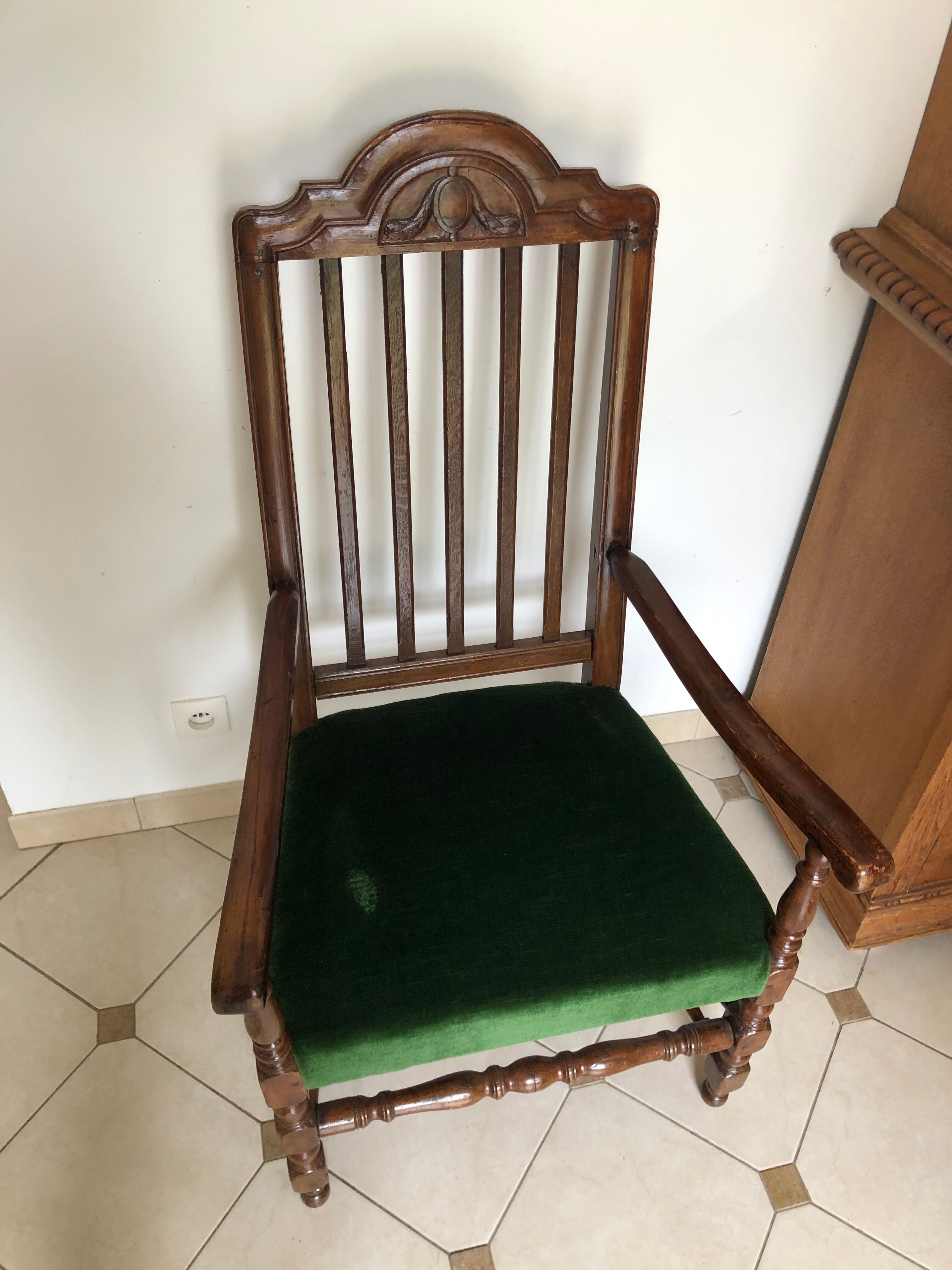 Green armchair