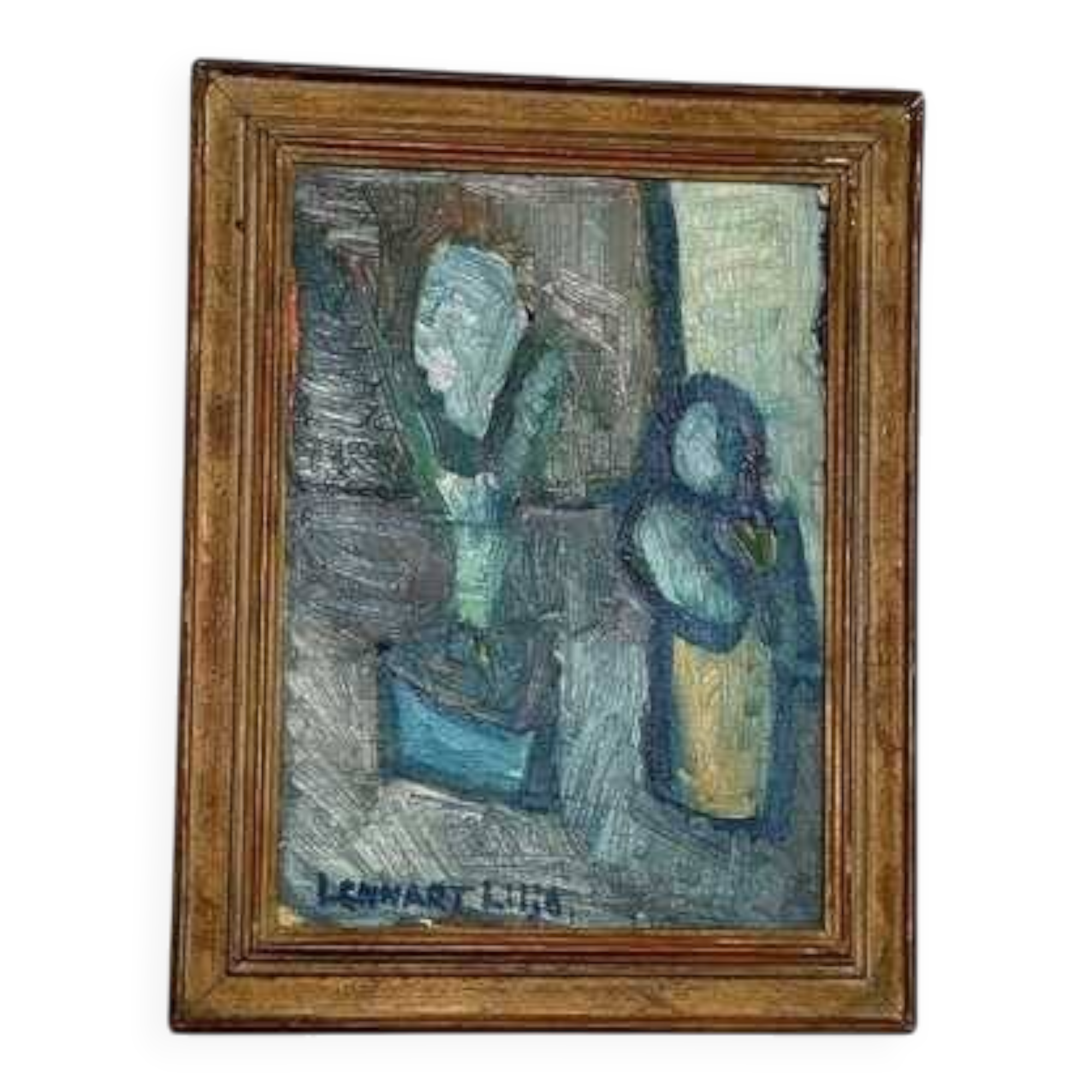 Original mid-century Swedish oil on panel – “Plant Pot” by Lennart Liljo – vintage & framed – 34 × 43 cm