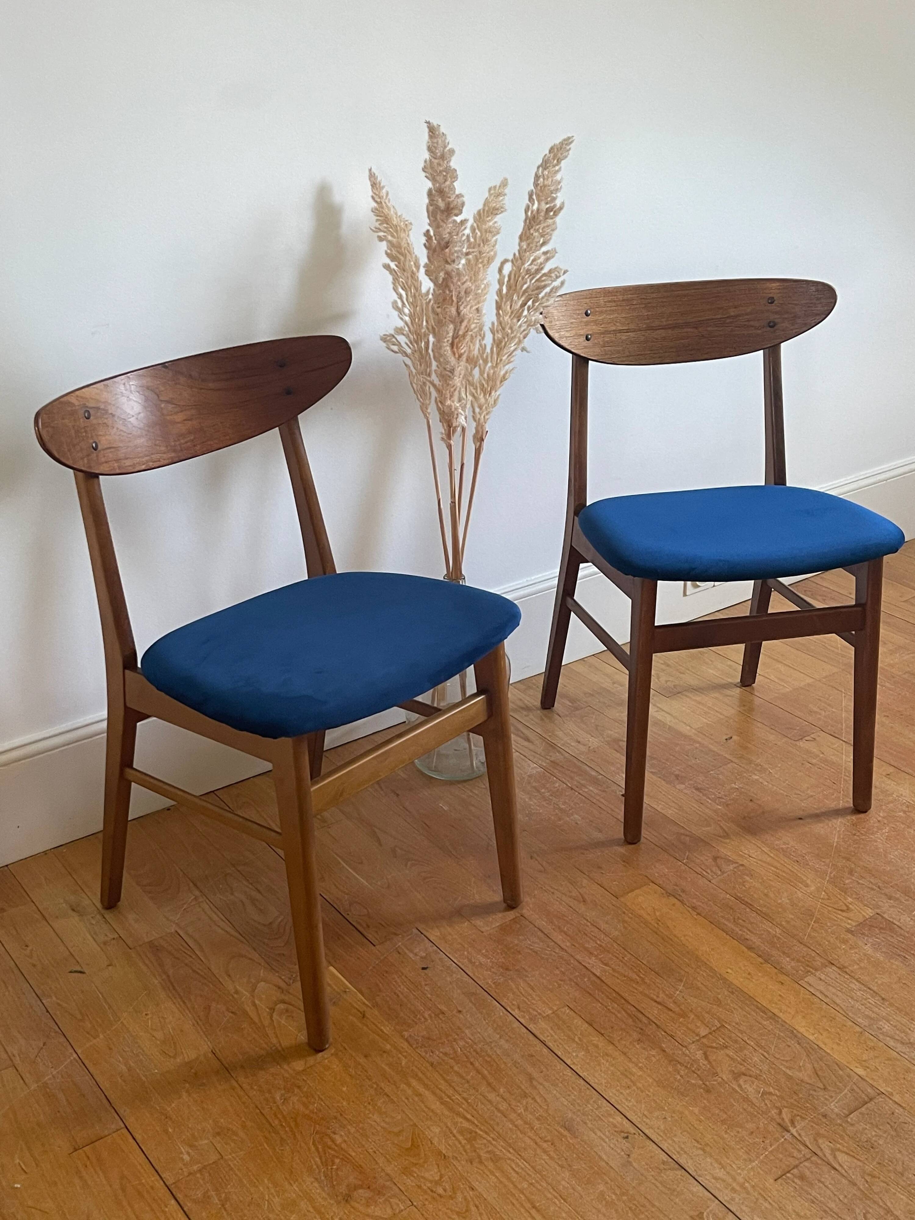 Vintage Farstrup 210 Scandinavian chairs in stained beech and teak