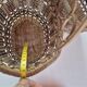 set of 2 vintage hanging rattan baskets