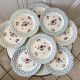 Set of 8 flat plates Digoin Sarreguemines 30s 40s