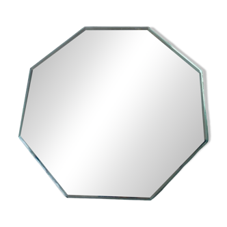 Antique beveled octagonal mirror