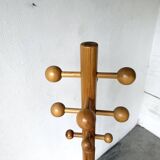 Free-standing coat rack in solid pine, Les Arcs, 1970s