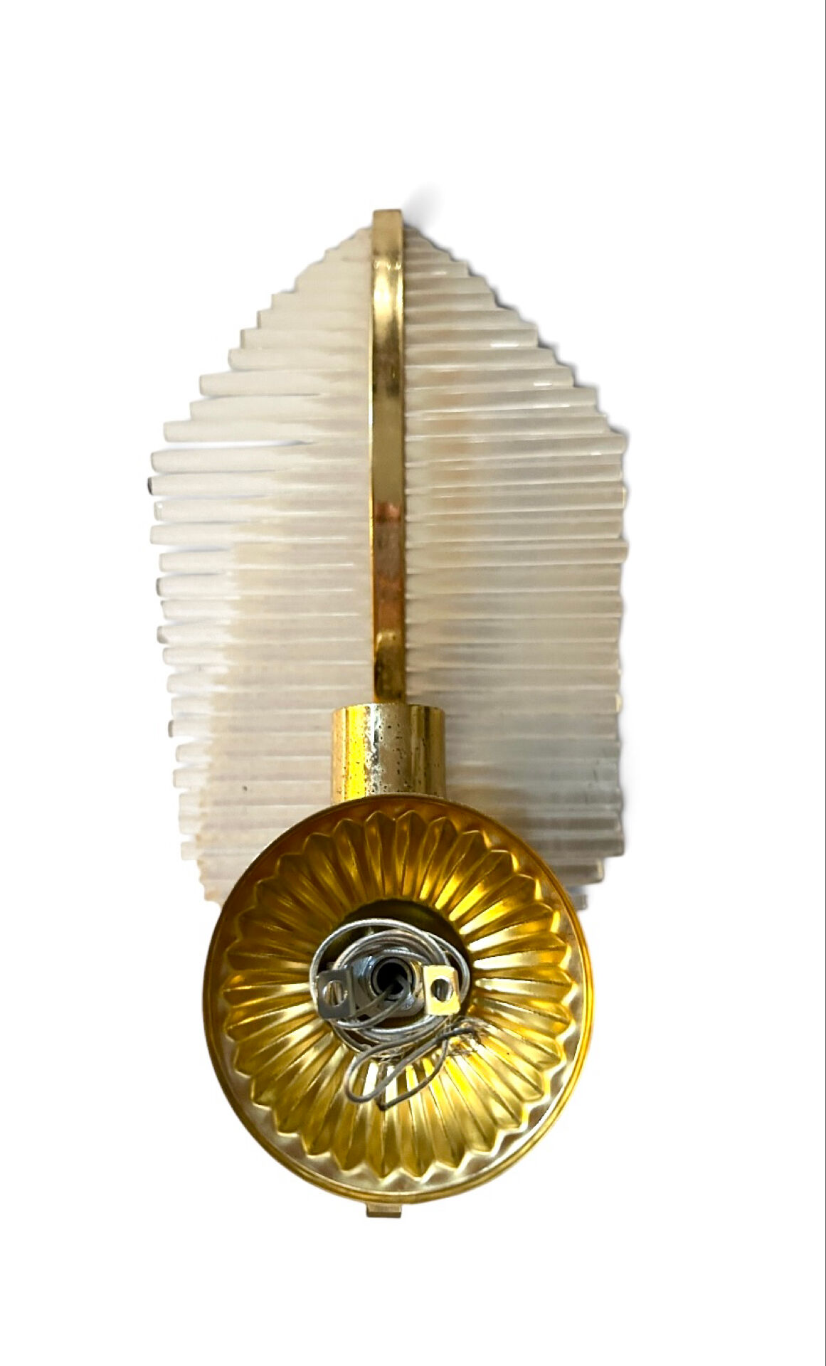 Sciolari 6 wall lights in glass and gold plating, Italy 1980.