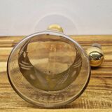 Art Deco style glass carafe with gold decoration