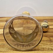 Carafe verre style art déco décor or