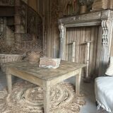 Old outdated oak coffee table