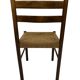 Chaise vintage danoise en corde et bois, années 60