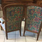 Pair of Voltaire walnut chairs