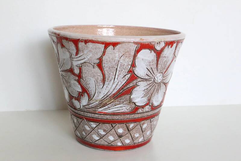 Italian ceramic flowerpot by Fratelli Fanciullacci, circa 1950/60 / size 3