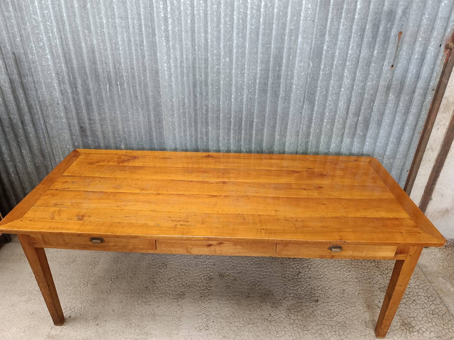 Vintage solid wood farm table