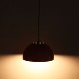 Vintage orange lacquered metal chandelier, 1970