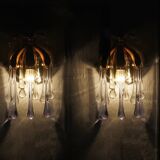 Crystal Wall Lights by Palme & Walter Palwa, 1960s, Set of 2
