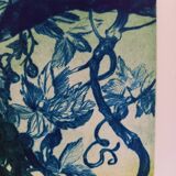 Original lithograph by Gérard Diaz (1938-2021), "la vigne, le raisin, le vin", 1999.