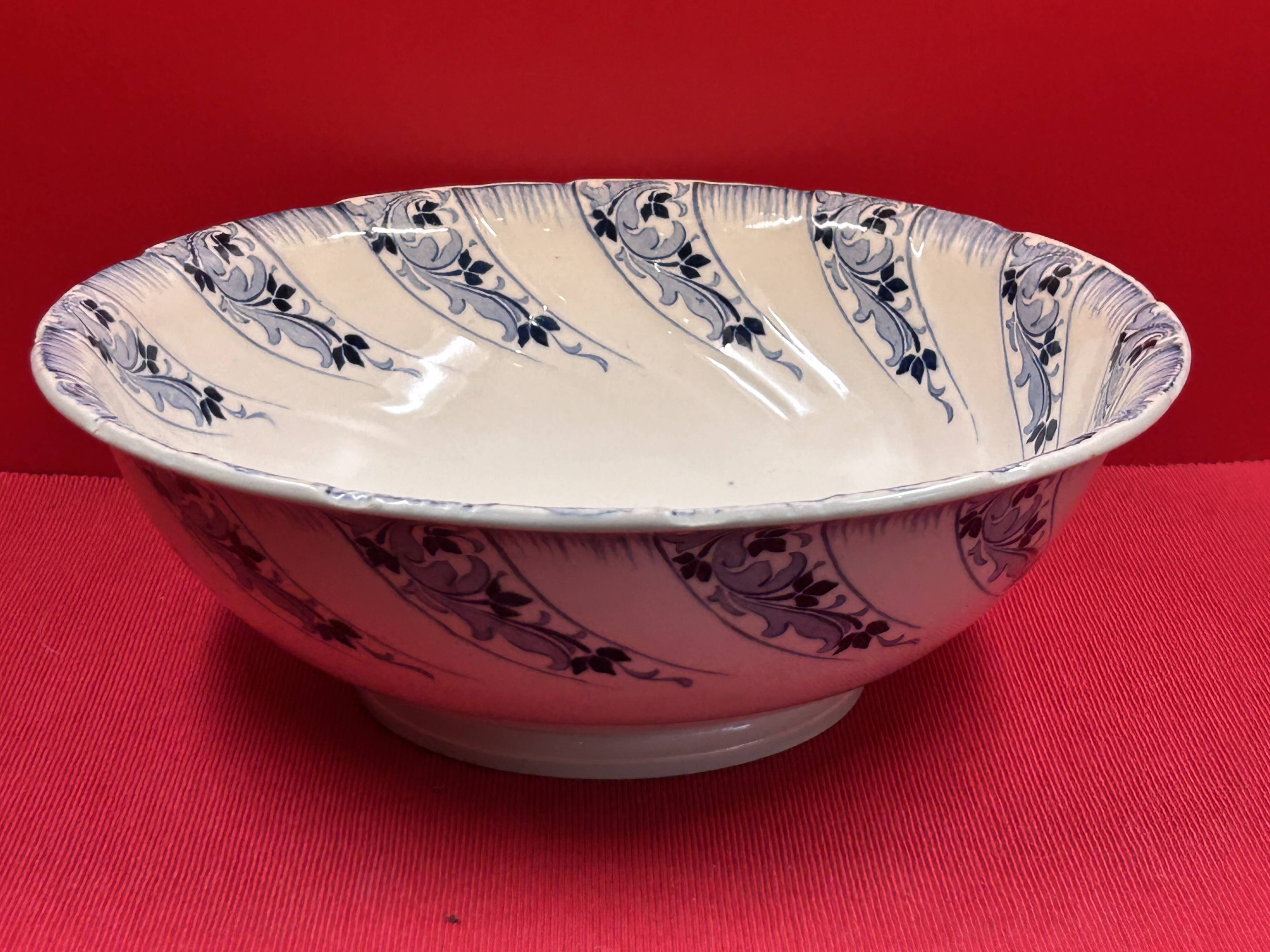 Large Lunéville Earthenware Salad Bowl