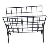 Black metal magazine rack