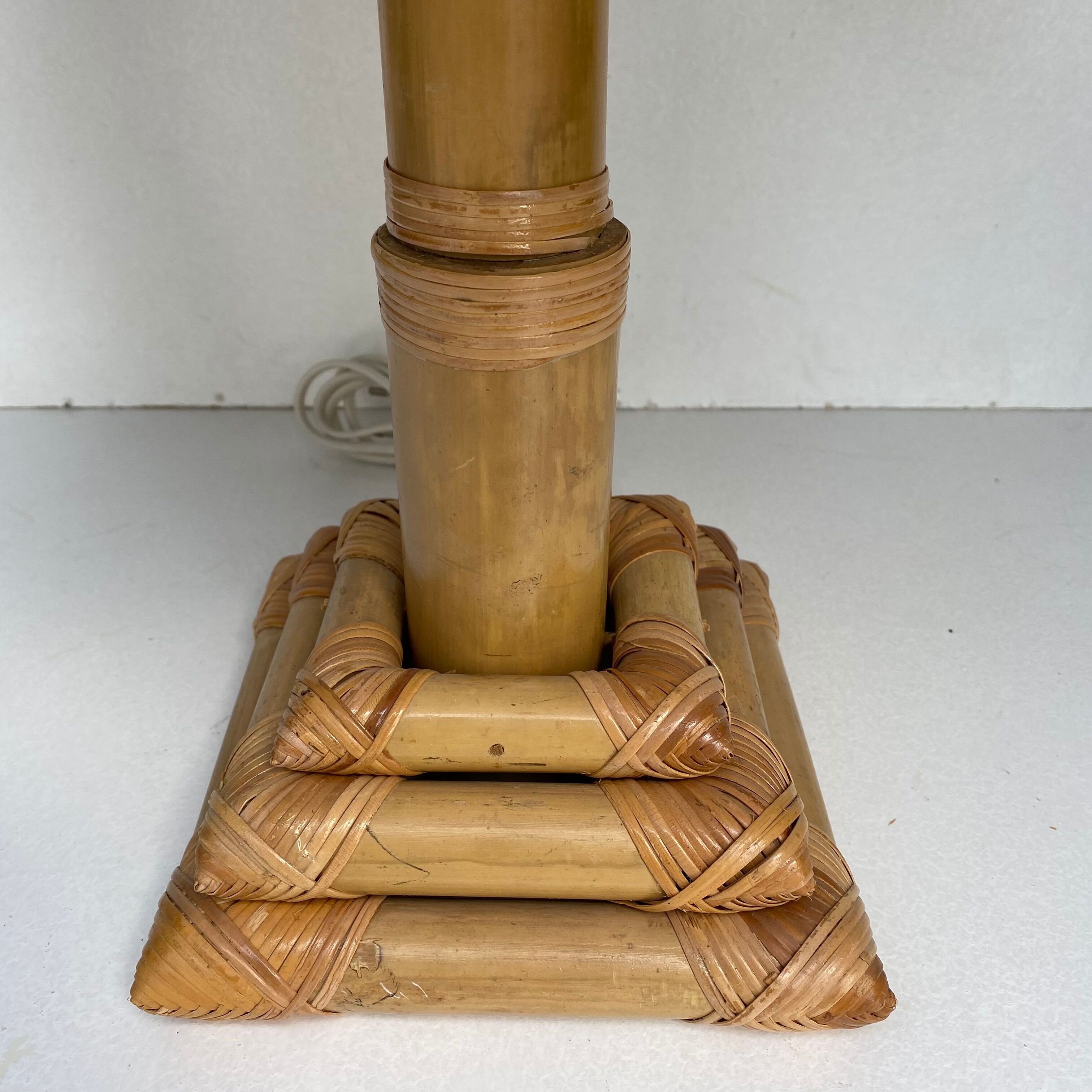 Vintage bamboo table lamp