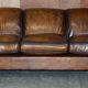 Howard & Son leather canapé, restored vintage, 3-seater