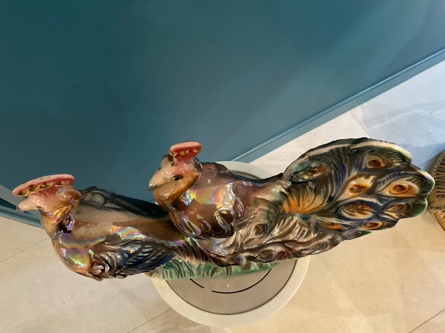 Peacock centerpiece