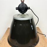Industrial Black Enamel Factory Pendant Lamp, 1960s