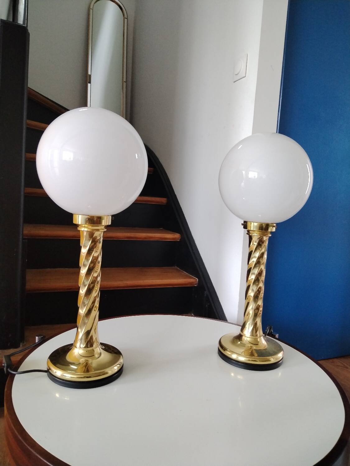Pair of Vintage Rogo Leuchten Desk Lamps, 1970s.