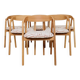 Scandinavian design solid oak dining chairs