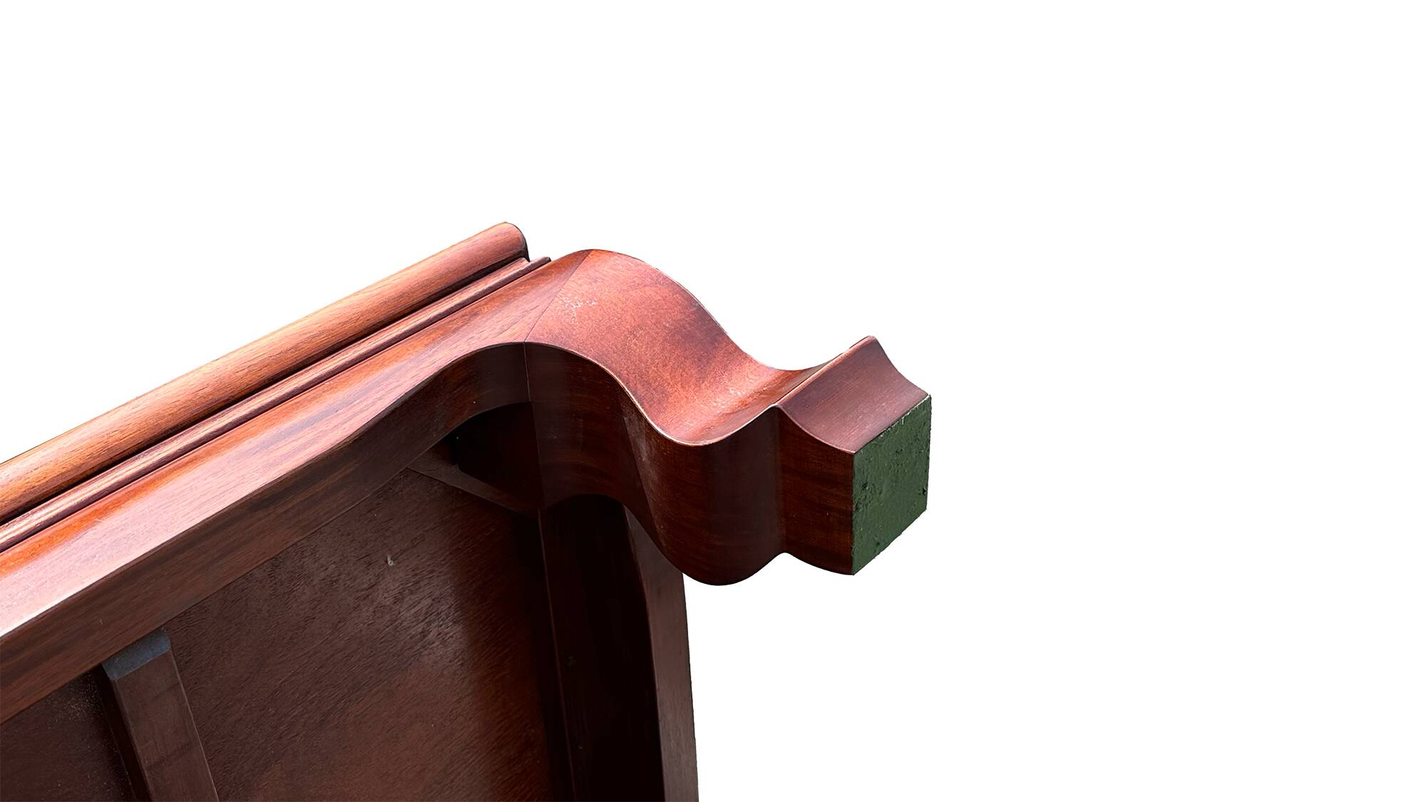 table in natural varnished quince wood