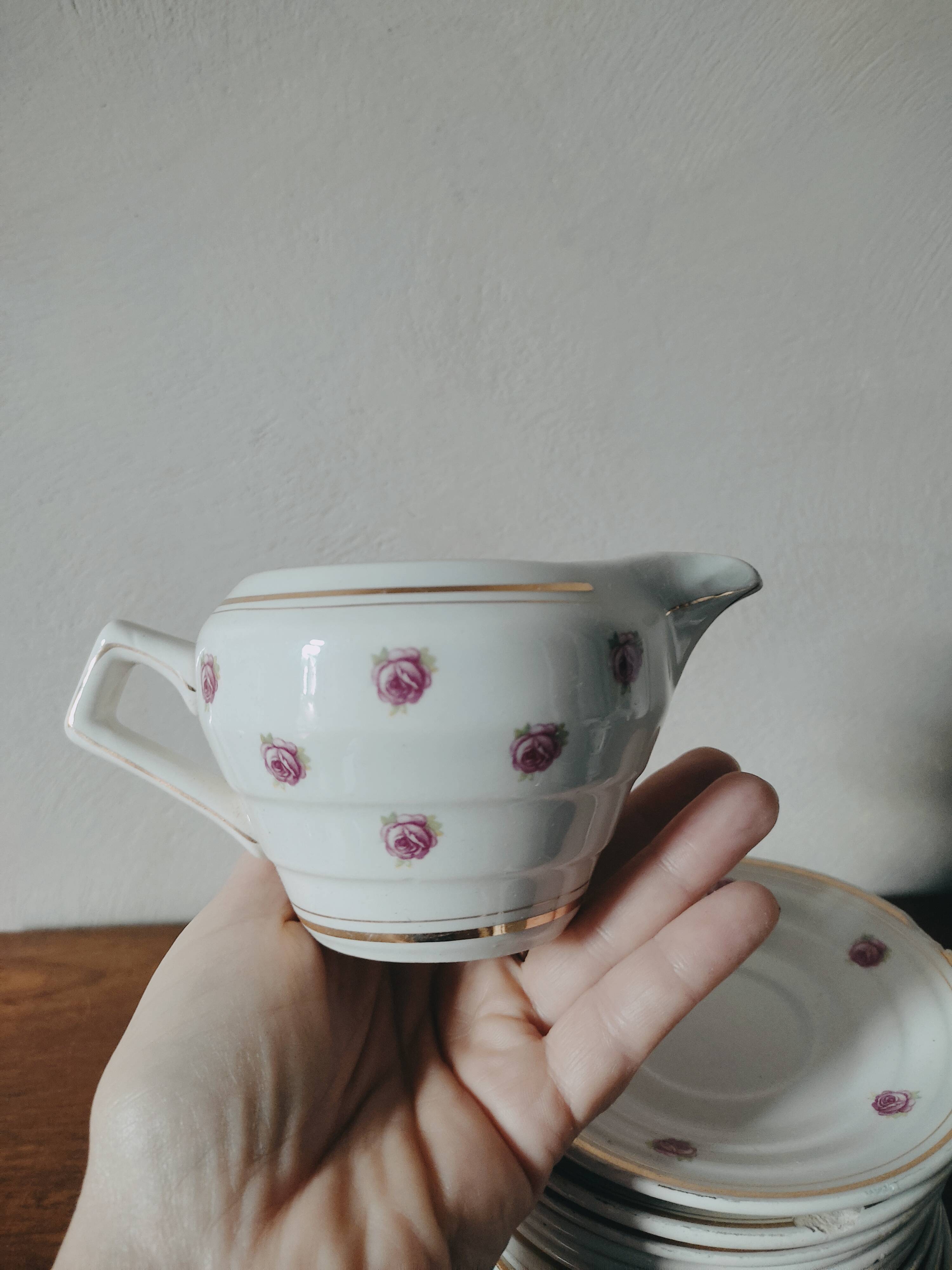 Coffee or tea set in Earthenware St Amand