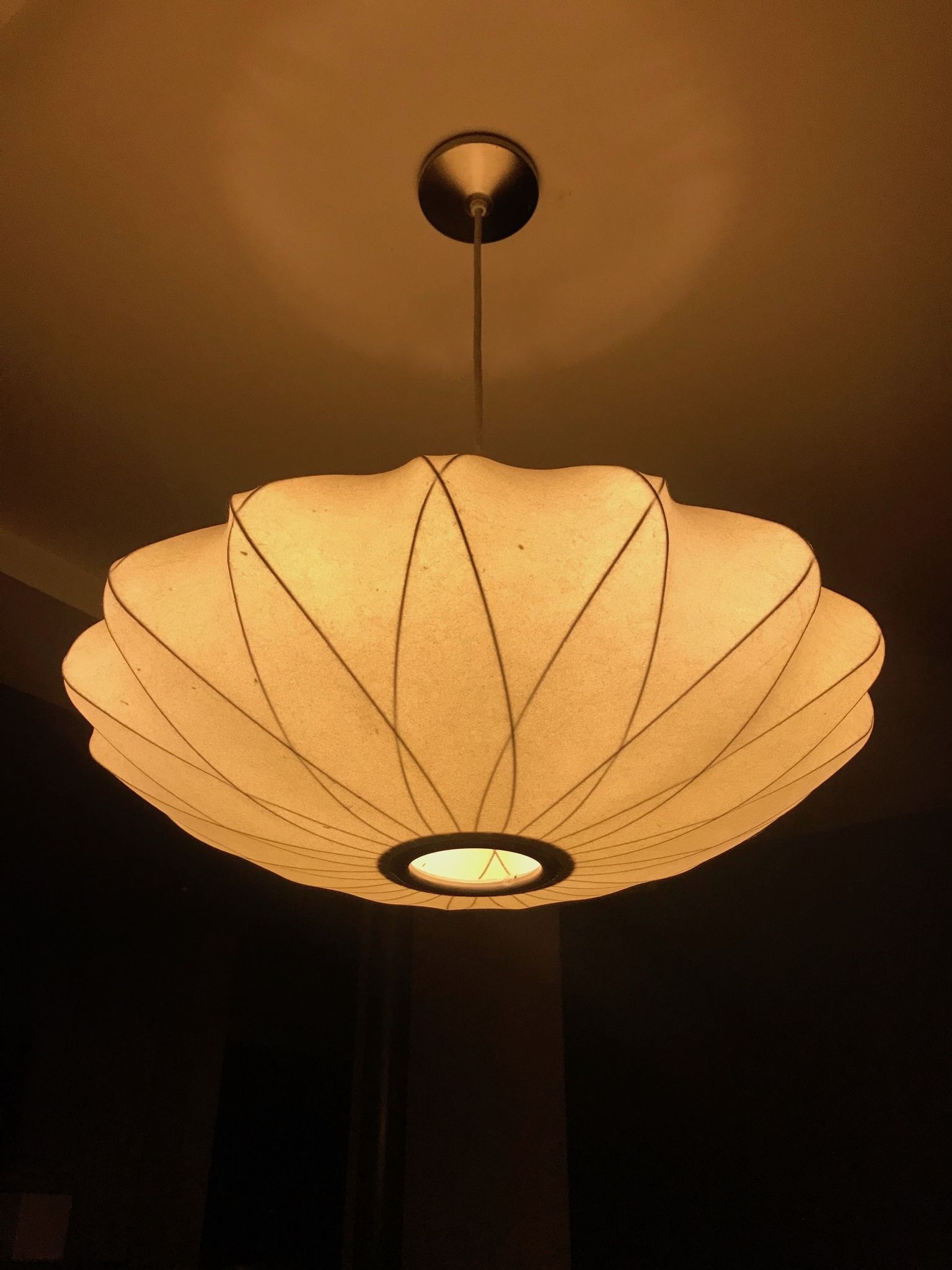 Bubble hanging lamp by George Nelson, edited by Modernica Los Angeles 1952