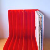 Ranges vinyles 33t en plastique orange 70s