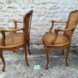 Fauteuils cannés de style Louis XV