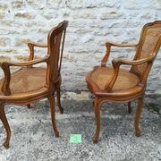 Caned armchairs in Louis XV style