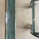 Patinated green-grey wrought iron dessert table